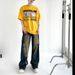 Nordmann European And American Style Retro Washed Deconstructed Patchwork Jeans For Men Hip Hop High Street Straight Wide-Leg_mkmklike.com
