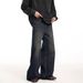 Brandless American High Street Jeans Washed And Worn Straight Loose Wide Leg Pants Mid Waist Teenage Trend_mkmklike.com