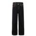 Men's Clothing Dark Plaid Patchwork Jeans Loose High End Casual Straight Pants_mkmklike.com