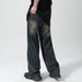 Wide-leg Seven-point Jeans Men's Retro Casual Five-point Trend Ins Loose And Versatile Straight Trousers_mkmklike.com