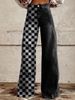 Ladies Eye‑Catching Y2k Flare Bottoms, Vintage Washed Star All‑Over Print High Waist Wide Leg Pants, Multiple Available Hues_mkmklike.com