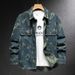 Pulse Pulse European American High Denim Jacket For Men, Spring And Autumn Retro Design Jacquard Loose Jacket, Stylish_mkmklike.com