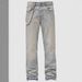 Cross-Border New Men's European And American Street Fashion Ins Hot Style Elastic Stacked Denim Straight-Leg Pants_mkmklike.com