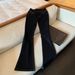 Low Waisted Slim Fit Denim Jeans Supermodel Long Legged Black Tight Fitting And Slimming Slightly Flared Pants Visible Stitching New Spring Style_mkmklike.com