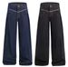 American High Street Design Denim Wide-Leg Men's Vibe Trendy Side Pleated Niche Loose Casual Pants_mkmklike.com