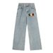 Star Embroidery Denim Straight Long Irregular Pocket Design Sense Personality Washed Loose Casual Pants Men's Trend_mkmklike.com