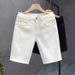 Men's Clothing Trendy Brand Cool Simple Solid Color Slim Pants Men's Summer Shorts_mkmklike.com