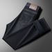 Men's Clothing Men's Jeans Elastic Bottom Fleece Denim Trousers Light Luxury Business Free Ironing Slim Fit Mid Waist Small Straight Pants_mkmklike.com