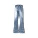 Cleanfit Men's Large Size Lightning Pattern Jeans Casual High Street Trendy Mid Waist Straight Pants With Zipper Fly_mkmklike.com