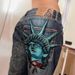 Statue Of Liberty Vintage Washed Jeans – Retro Distressed Denim Pants For Men & Women, Straight Leg Y2K Streetwear_mkmklike.com