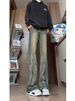 High Street Style Tie-dye Gradual Change Jeans Men's Niche Wide-leg Hiphop Teen Loose Straight Micro-pull Pants_mkmklike.com