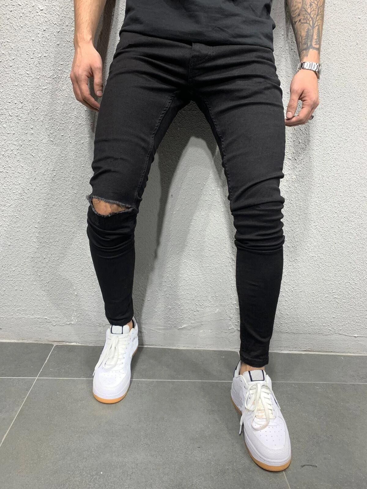 Men's Clothing Men's Stretch Tight Small Foot Jeans, Foreign Trade Independent Station, Jin Dian, Cut, Popular For Men_mkmklike.com
