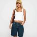 Women's Retro Distressed Mid Waist Shorts Denim Frayed Hem Street Style Loose Fit New_mkmklike.com