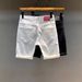 Men's Classic Denim Shorts Black And White Summer Stretch 5 Inch Mid-Thigh Streetwear Essential Sizes 28 to 36_mkmklike.com
