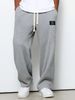 Men's Spring-autumn Trendy Brand Loose-fitting Stretchy Straight-leg Sweatpants. Waffle Fabric. Micro-bouncy Sporty_mkmklike.com