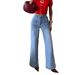 Women's High-Waisted Flare Jeans With Multi-Pockets – Vintage-Inspired Bootcut Denim Pants For Casual & Office Wear_mkmklike.com