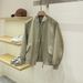 Bur Version British Gentleman! Tencel Wool Blend Spring Autumn Men's Casual Baseball Collar Bomber Jacket_mkmklike.com