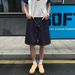 Summer New Denim Raw Color Men's Loose Straight Mid-length Casual Wide-leg Quarter-length Shorts_mkmklike.com