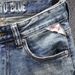 Men's Distressed Blue Jeans Stretch Denim Pants Ripped Details Slim Straight Leg Vintage Style Casual Wear_mkmklike.com