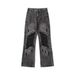 High End Fashion Ripped Jeans For Men Loose Fit Slim Fit Casual Long Pants Black Gray New Spring Summer Style_mkmklike.com