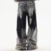 Men's Vintage Washed Denim Jeans Oversized Baggy Trousers Tie-Dye Effect 90s Hip-Hop Streetwear Style Clothing_mkmklike.com