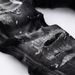 Men's Black And Gray Washed Stretch Slim Jeans Graffiti Paint Scratched Patches American Fashion New_mkmklike.com