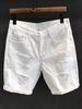 Men's Distressed Denim Shorts – Streetwear 5-Inch Inseam With Vintage Wash (Black/White, Sizes 28-36)_mkmklike.com