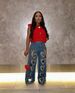 K New Elastic And Personalized Denim Pants With Hollowed Out Embroidery And Heart-shaped Straight Leg Pants For Women_mkmklike.com