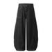 Large Pocket Scimitar Jeans Men's Loose Washed Trendy Curved Wide-Leg Street Solid Color Stitched Long Pants_mkmklike.com
