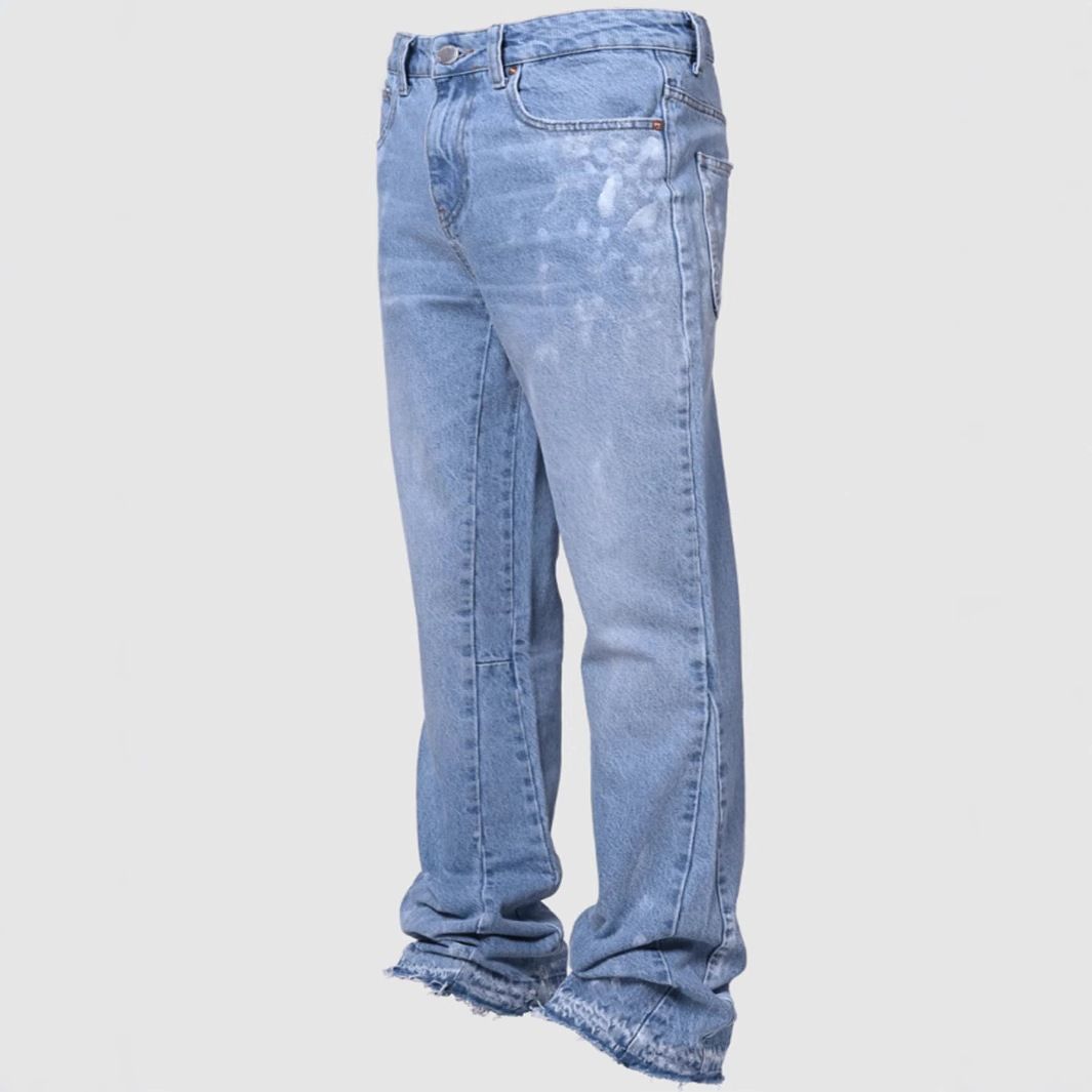 Men's Straight Jeans Fashion Ins Hot Stretch Jeans_mkmklike.com