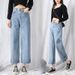 Straight-leg Jeans 2025 Spring New Style High-waisted Dad-style Drapey Floor-length Wide-leg Pants For Women, Slimming_mkmklike.com