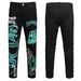 Cool Colorful Print High Street Style Slim Fit Stretch Black Skinny Jeans For Men New Arrivals Trendy_mkmklike.com