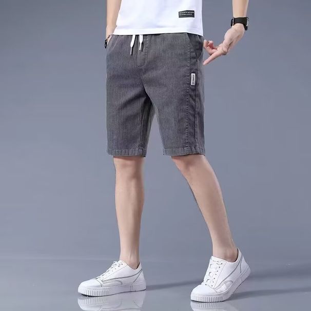 Premium Ice Silk Denim Shorts For Men - Breathable Summer Shorts, Loose Fit, Korean Style, Trendy & Comfortable Casual Wear_mkmklike.com
