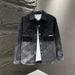 Gradient Denim Jacket For Men, Versatile Cool Autumn Jacket, Casual And Trendy Brand Lapel Shirt_mkmklike.com