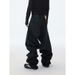 Waxed Coated Heavyweight Straight-Leg Jeans – Streetwear Stacked Denim Pants With Deep Crotch & Relaxed Fit (Black, S-XXXL) – Stiffened Non-Stretch_mkmklike.com