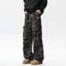 Vintage Camo Cargo Pants – Distressed Washed Denim Workwear (Relaxed Fit, Multi-Pocket Utility, Streetwear Essential, Unisex Urban Explorer)_mkmklike.com