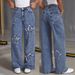 Women's Loose Fit High Waist Jeans – 90% Cotton Wide-Leg Denim Pants (Vintage Washed, Streetwear Style, Comfortable & Breathable, Unisex Appeal)_mkmklike.com