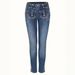 Vintage Embroidered Jeans For Women (High Waist, Straight Leg, Cotton Blend, Retro Floral Stitching, S-XXL, Dark Blue)_mkmklike.com