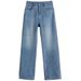 Women's Clothing Plush Warm Straight Jeans Thick High Waist Narrow Version Wide Leg Trousers_mkmklike.com
