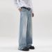 Women's Clothing Four Seasons Running Style A Type Straight Jeans Men's Fashion Brand Loose Wide Leg Mopping Long Pants_mkmklike.com