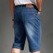Seven-point Jeans Men's Summer Thin Stretch Straight Jeans Men's Seven-point Loose American Business Jeans_mkmklike.com