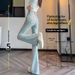 Waist-cinching, Hip-enhancing, Elongated Women's Jeans, 2025 New Fashion Trend, Super Popular Flared Pants,_mkmklike.com