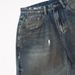 Post-apocalyptic Dirty Jeans Niche Street Trend Punk Paint Spray Dyeing Distressed Casual Straight Long Pants For Men_mkmklike.com