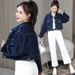 Chicco Petite Height-Enhancing Short Denim For Women, Spring And Autumn New Vintage Hong Kong Style Loose Jacket Top_mkmklike.com