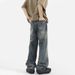 Men's Classic Straight Leg Jeans - Comfortable Cotton Denim Pants For Casual & Smart Wear_mkmklike.com