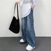 Wide Large Pocket Workwear Pants For Men's Spring And Summer New Trendy Instagram Neutral Loose Straight Leg Jeans_mkmklike.com