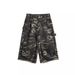Vintage Camo Cargo Shorts For Men & Women - Distressed Denim With Oversized Pockets, Loose Fit, Streetwear Style_mkmklike.com