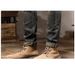 Men's Retro Stretch Denim Jeans Slim Fit Straight Leg Korean Style Casual Pants Black Gray Blue mid Waist Long Autumn Winter Trendy_mkmklike.com