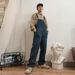 Pure Washed Denim Overalls For Men, Autumn And Winter 2023 New Style, Hong Kong Retro Loose Workwear Jumpsuit Wide-Leg Pants_mkmklike.com