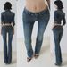 Retro Wide Leg Flared Jeans Blue Low Waisted Slim Fit Washed Distressed Floor Length Trousers for Women Autumn Style_mkmklike.com